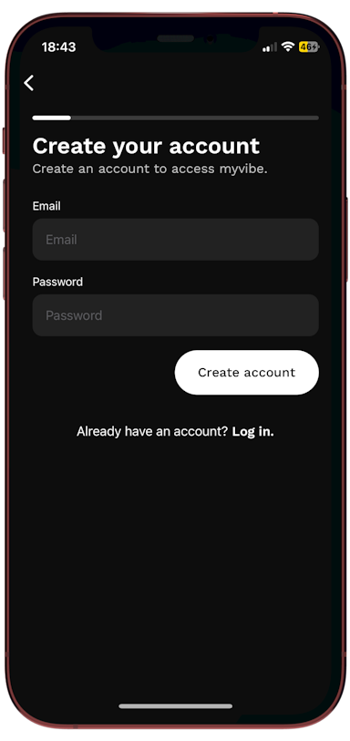Create account Screen